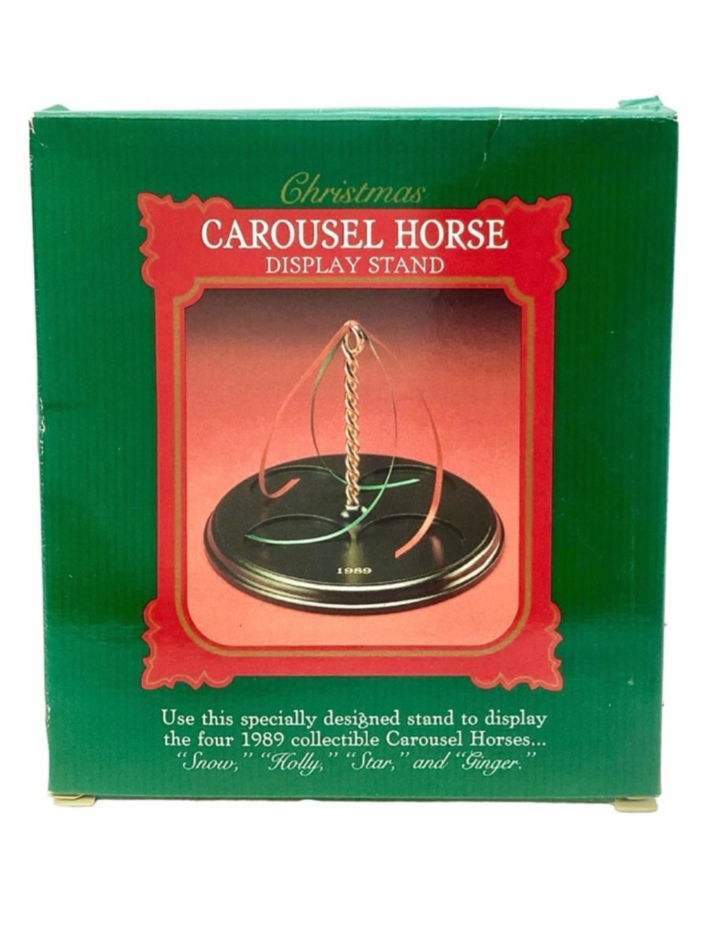 Hallmark 1989 Christmas Carousel Horse Display Stand (NWT)
